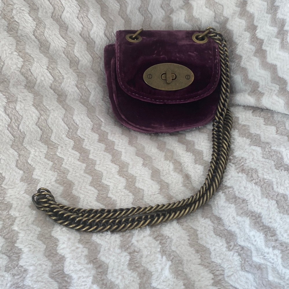 J.Crew Velvet Purple Shoulder Bag